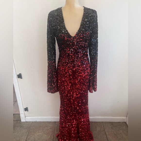 Killstar hexemore black and red sequin dress size medium - Picture 4 of 8